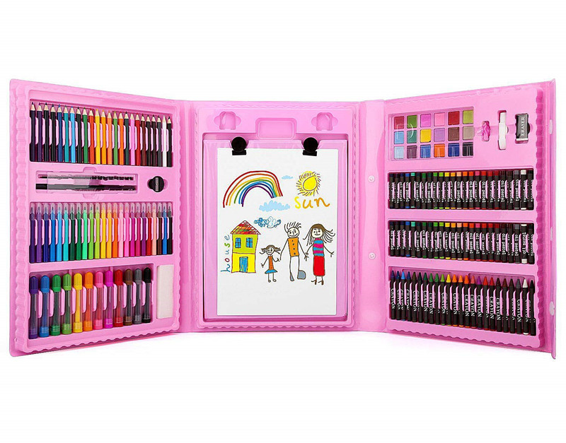 Betheaces 176 Pcs Art Set, Sketching and Drawing Handle Art Box with Crayons UPC: 736313073249 