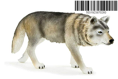Betheaces Timber Wolf Walking Toy Figure
