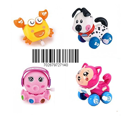 Betheaces 4pcs/Lot Wind Up Toy Wind-Up Animal for Baby, Toddler and Kid 