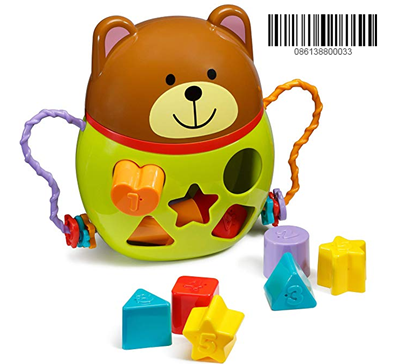 Betheaces Super Durable Bear Shape Sorter Pull Along Different shapes blogs for kids