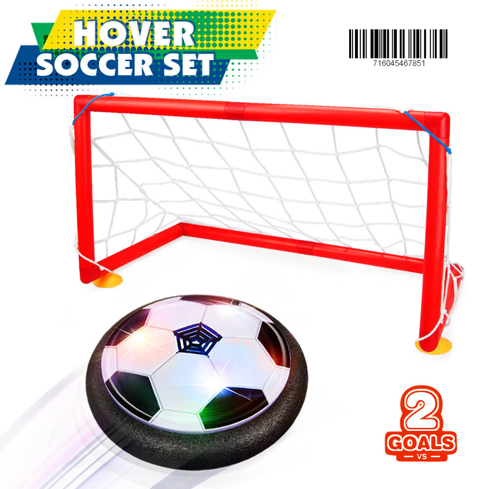 Kids Toys Hover Soccer Ball Set with 2 Goals Gift , Betheaces Football Disk Toy with LED Light for Boys Girls Age of 2, 3, 4,5,6,7,8-16 Year Old, Indoor Outdoor Sports Ball Game for Children 