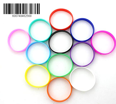 Betheaces Solid Plain Colors Soft Rubber Elastic Silicone Bracelet Bangle Wristbands Adult Fashion Party (12 assorted colors)