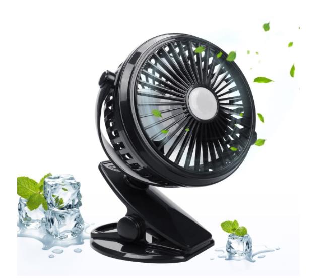 Betheaces Battery Operated Clip on Fan, Portable Mini Table Desk Fan with 2600 mAh 