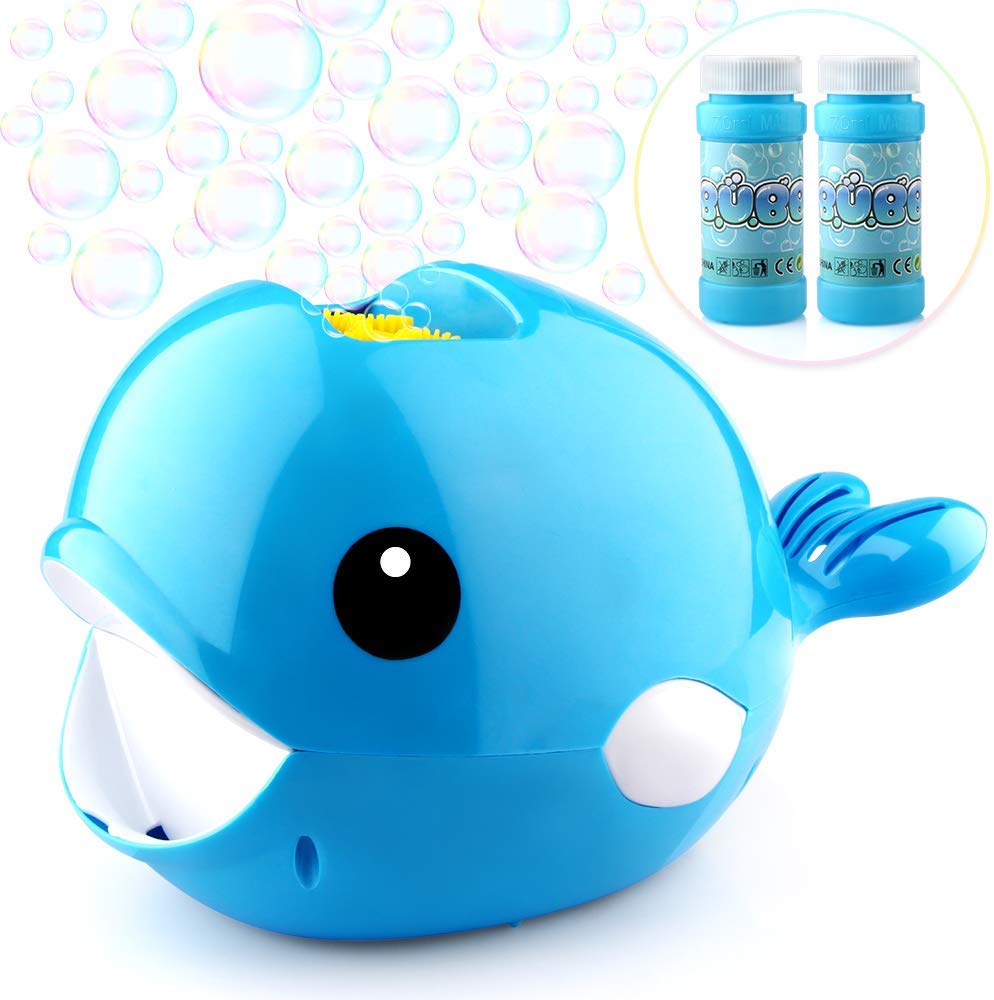 Betheaces Bubble Machine - Automatic Whale Bubble Maker Over 2000 Bubbles Per Minute Bubble Blower Toy for Kids Boys Girls Age of 4,5,6,7,8-16 Easy to Use of Indoor, Outdoor, Party, Wedding UPC: 710328743625