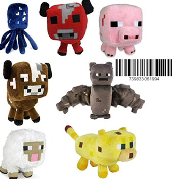 Betheaces Minecraft Party Favor Mega Lot - 40 Items - 10 Plush, 10 Bracelets, 10 Stickers, 10 Bags UPC:739833061994