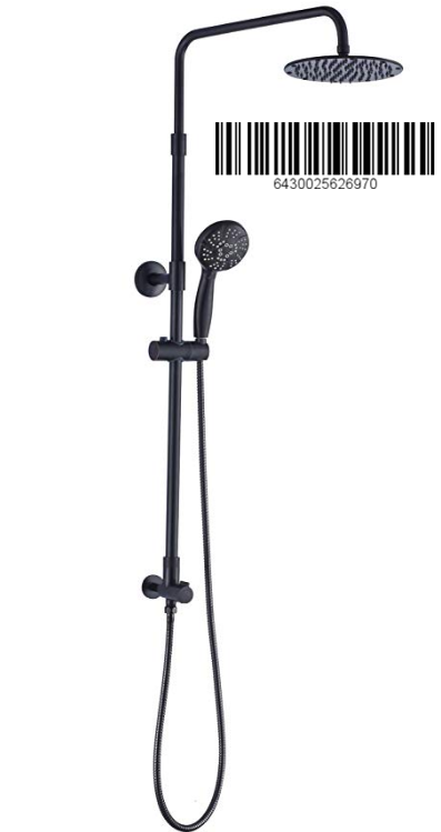 Betheaces Aurea Retrofit Rain Shower System, Adjustable Height Shower Head 8 inch combo with 3-setting Handheld Shower and Slide Bar (Oil Rubbed Bronze)