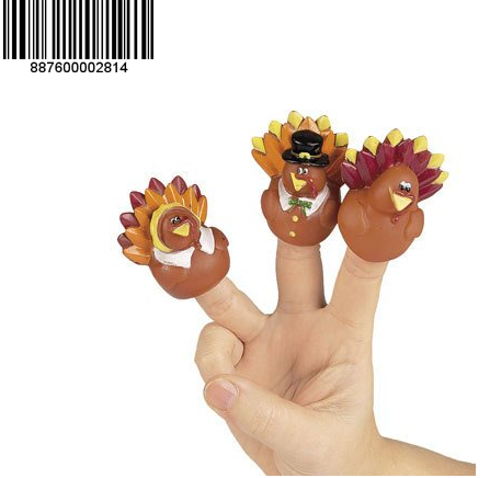 Betheaces Turkey Finger Puppets Pilgrim and Native American Vinyl Puppets One Dozen