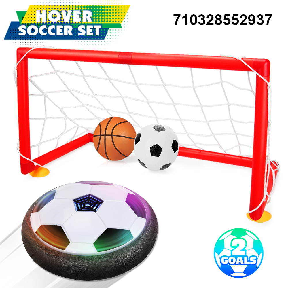 Betheaces Kids Toys Hover Soccer Ball Set 2 Goals Gift Football Disk Toy LED Light Boys Girls Age 2, 3, 4,5,6,7,8-16 Year Old, Indoor Outdoor Sports Ball Game Children